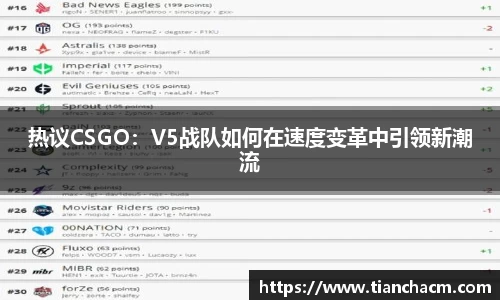 热议CSGO：V5战队如何在速度变革中引领新潮流